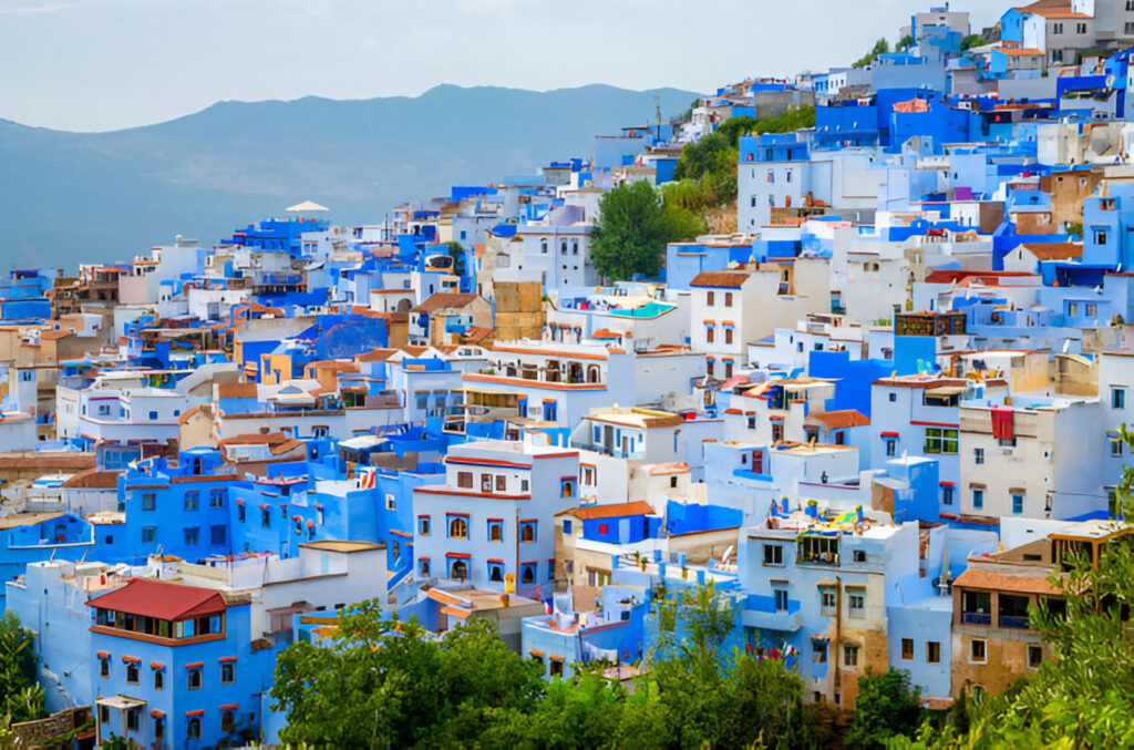 Blue streets of Chefchaouen Medina in northern Morocco
