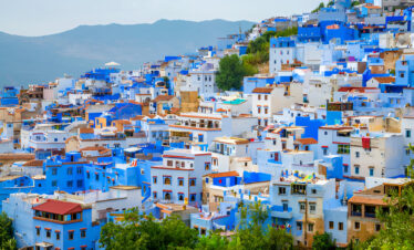 Blue streets of Chefchaouen Medina in northern Morocco