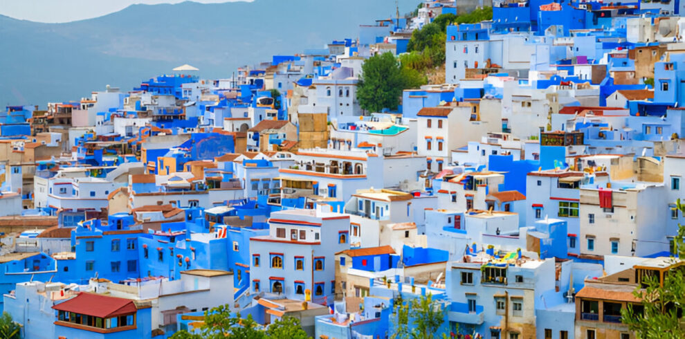 Blue streets of Chefchaouen Medina in northern Morocco