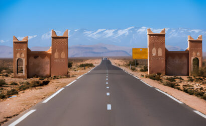 High-resolution image of a scenic Moroccan landscape with vibrant colors