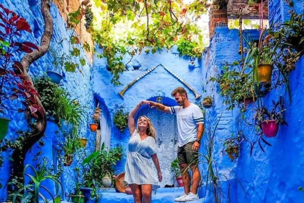 Blue streets of Chefchaouen Medina in northern Morocco