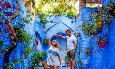 Blue streets of Chefchaouen Medina in northern Morocco