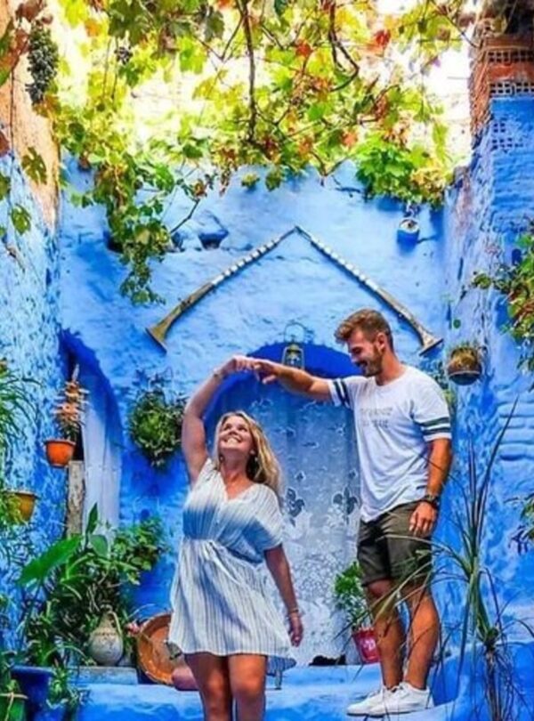 Blue streets of Chefchaouen Medina in northern Morocco