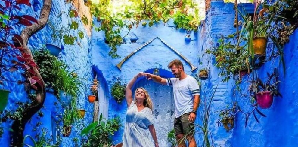 Blue streets of Chefchaouen Medina in northern Morocco