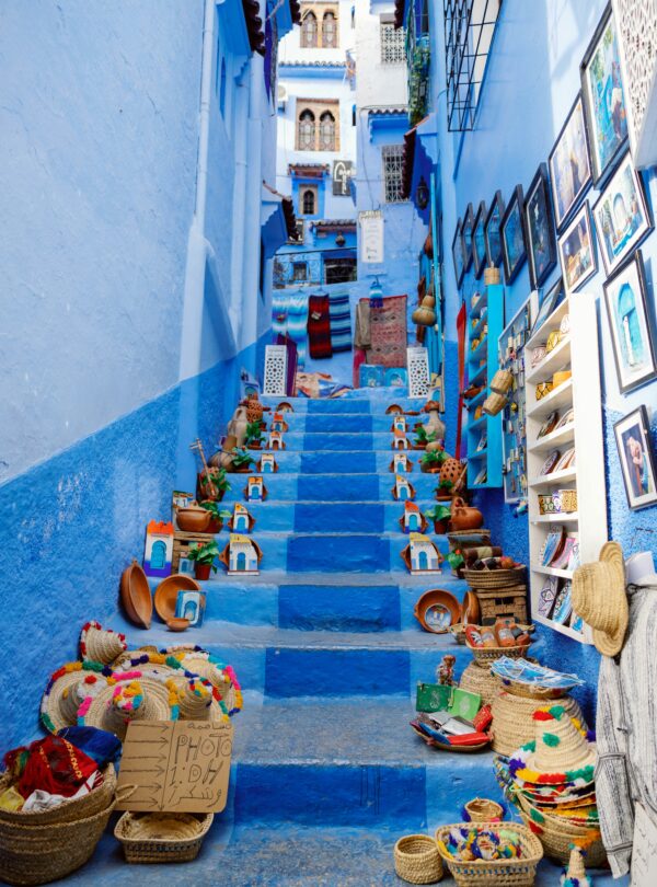 Blue streets of Chefchaouen Medina in northern Morocco